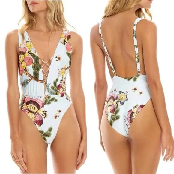 Agua Bendita Becca Varenna Reversible One Piece Swimsuit Large - Picture 5 of 11